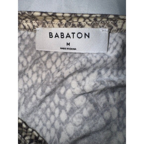 Babaton snakeskin print crewneck top size medium - Picture 4 of 5